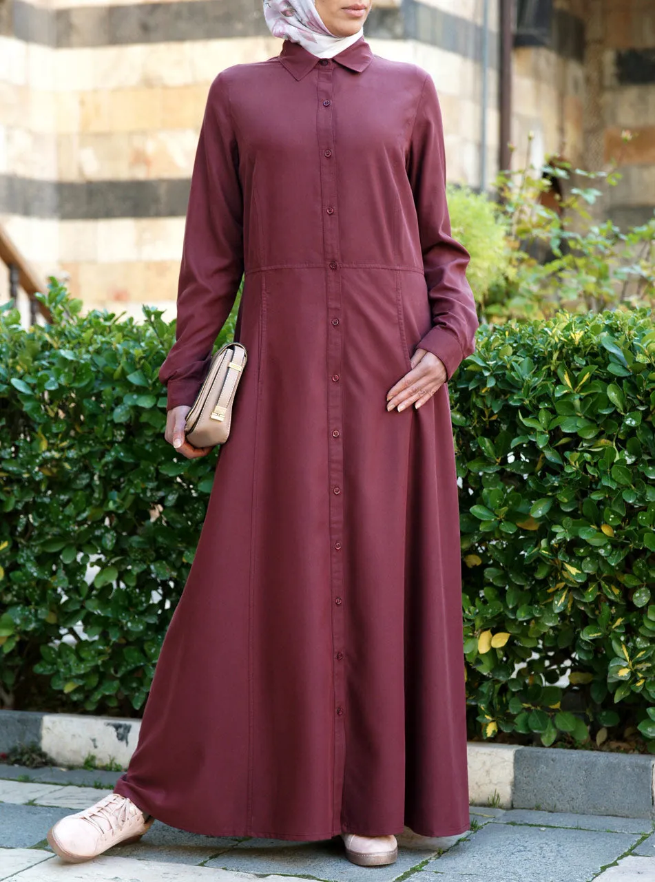 Peach Touch Modal Shirtdress