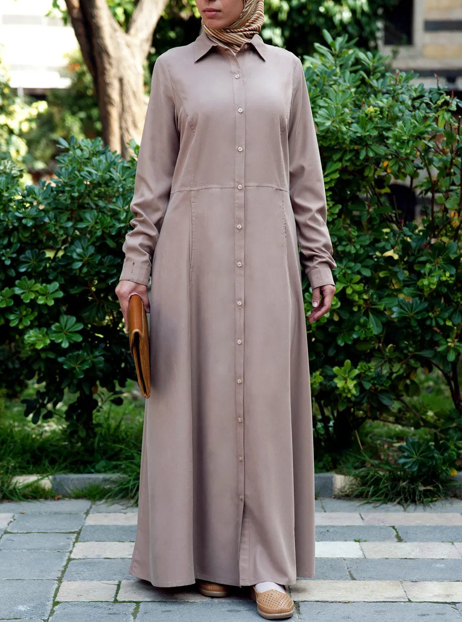 Peach Touch Modal Shirtdress