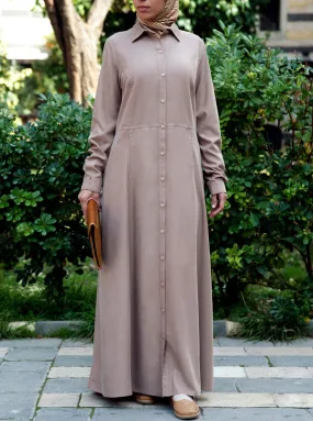 Peach Touch Modal Shirtdress