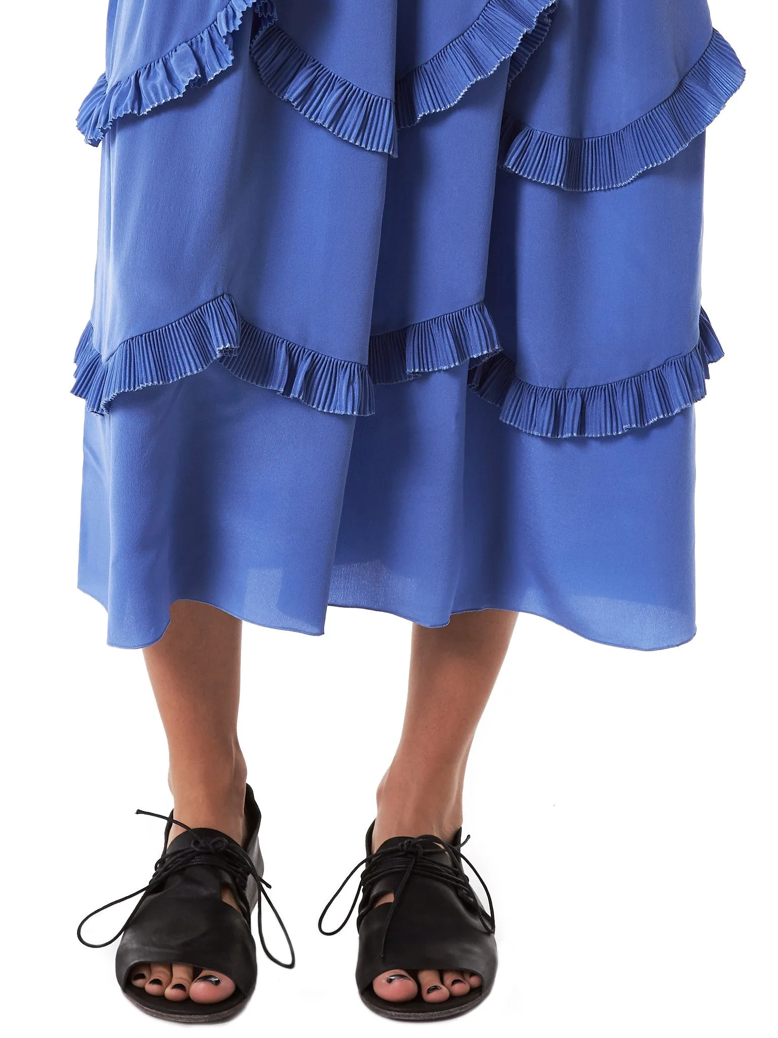 Pleated Ruffled Dress (ROWK505165-RK280100-435)