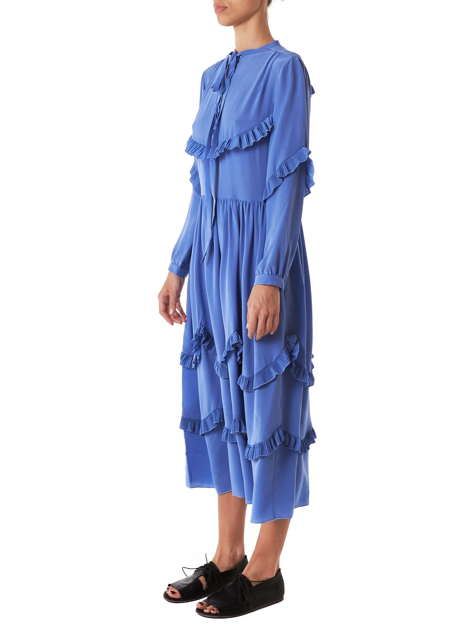 Pleated Ruffled Dress (ROWK505165-RK280100-435)