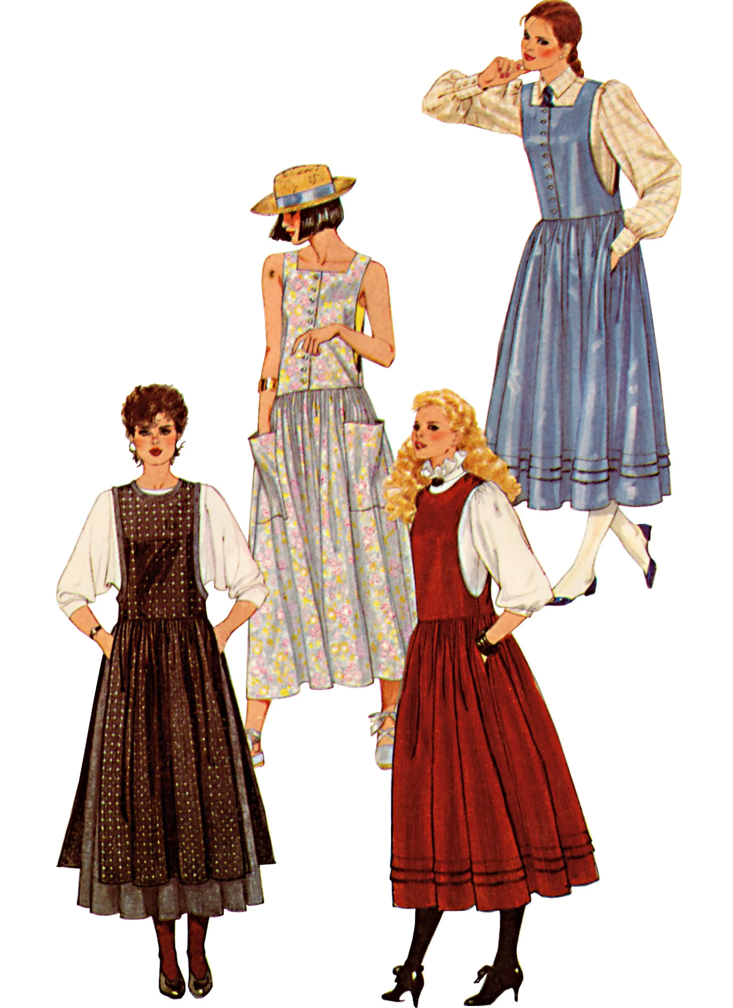 Simplicity sewing pattern S3048 Misses' Jumper Dress in Two Lengths