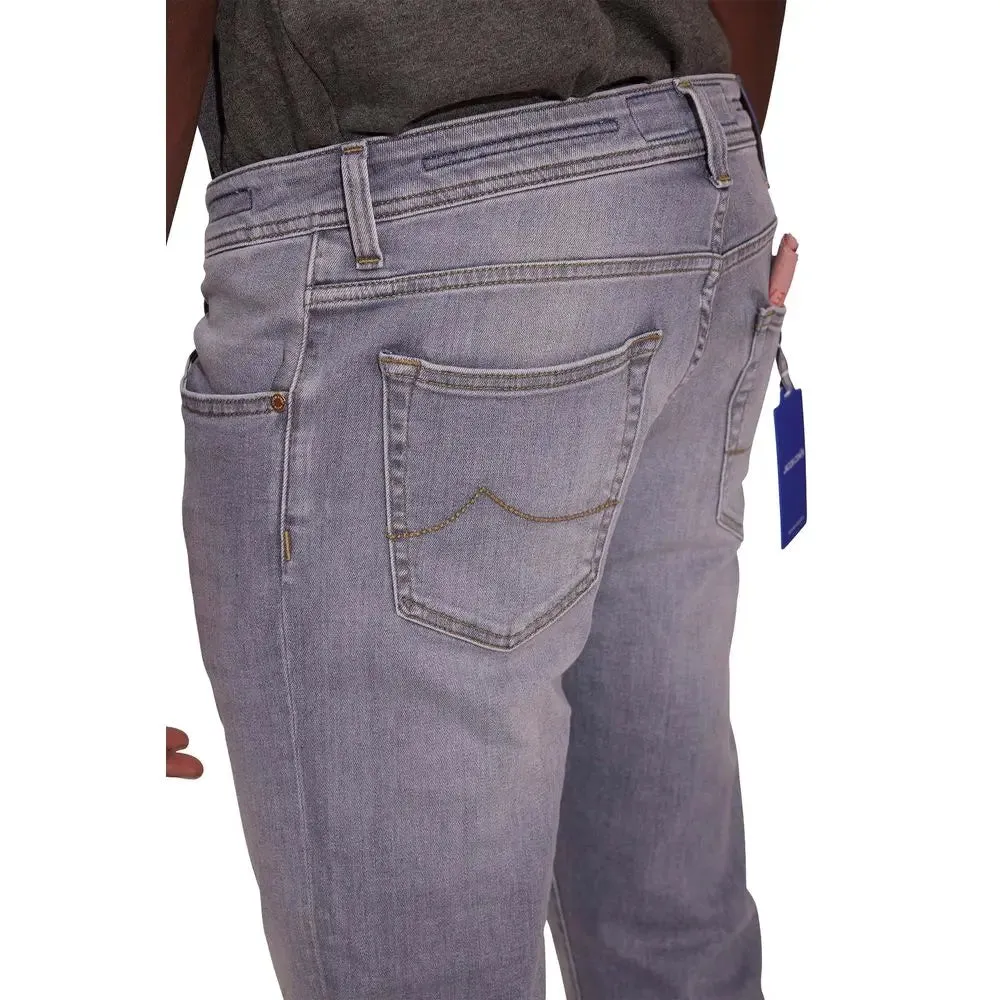 Sleek Slim Fit Grey Denim