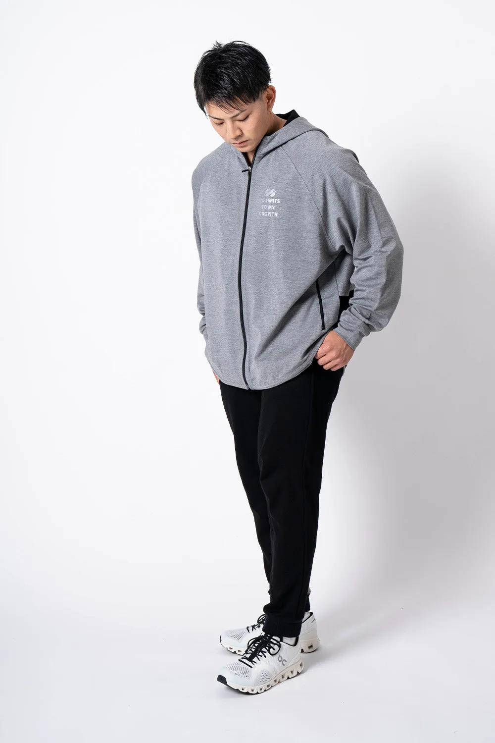 STIMIRON ZIP UP HOODIE - GRAY