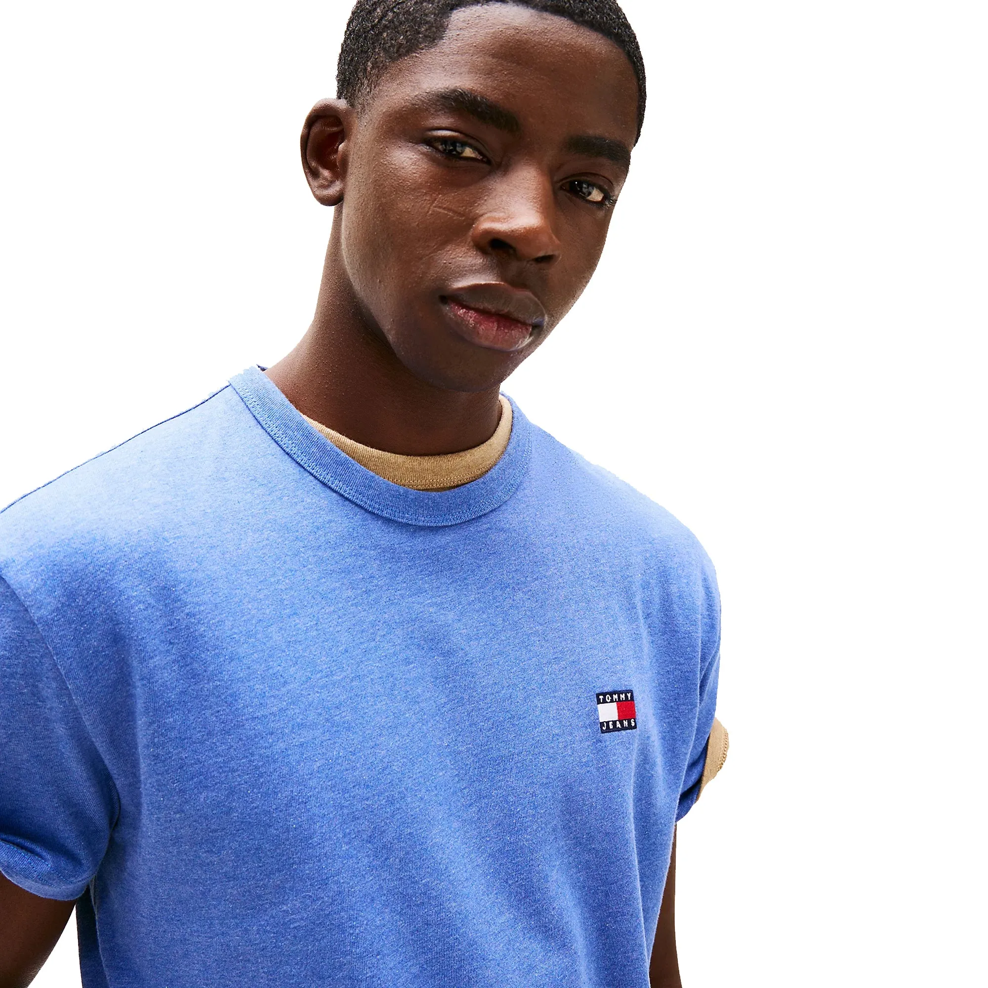 Tommy Jeans Reg Logo Badge T-Shirt Tempo Blue Melange