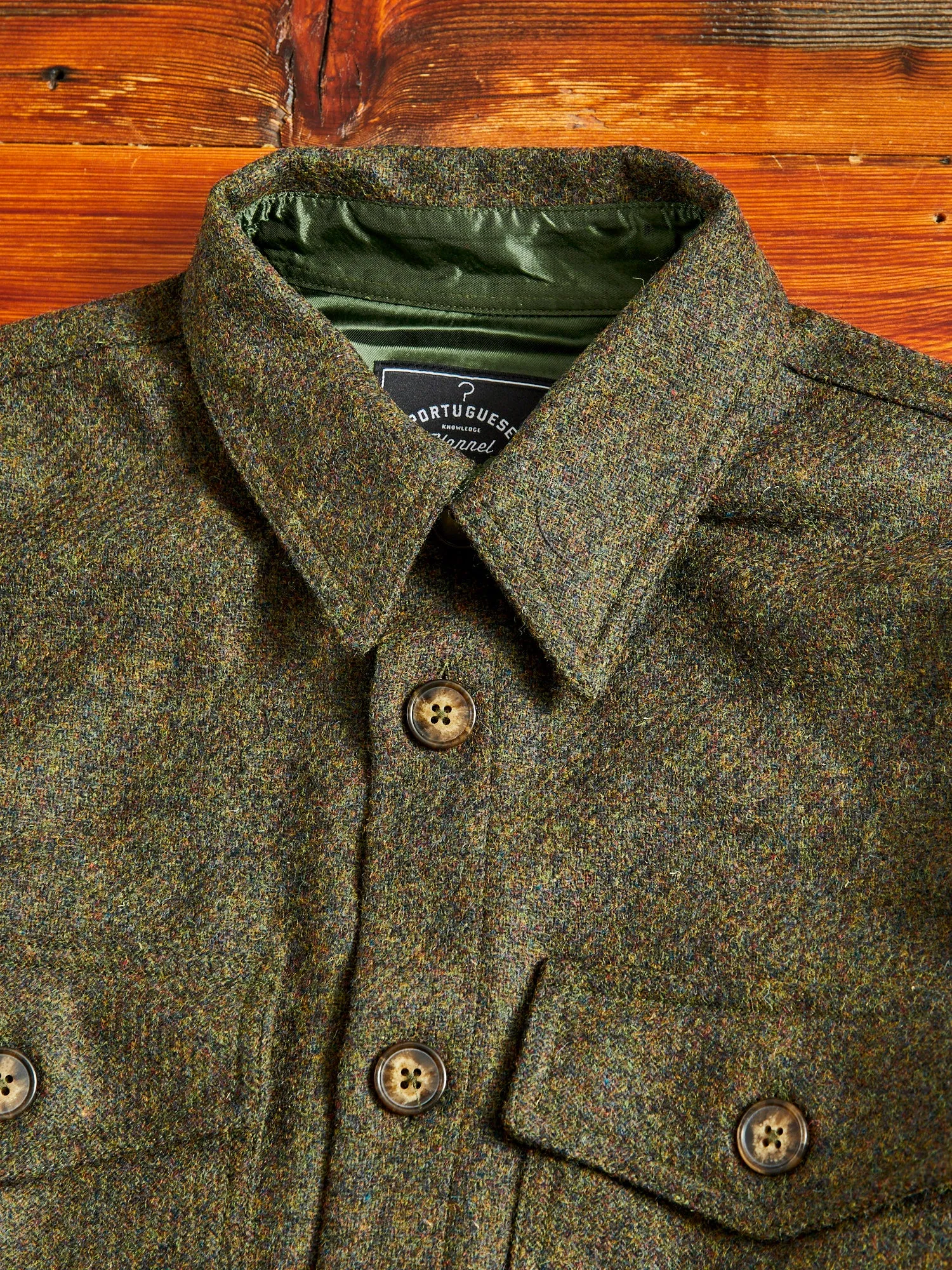 Wool Field Overshirt in Forest
